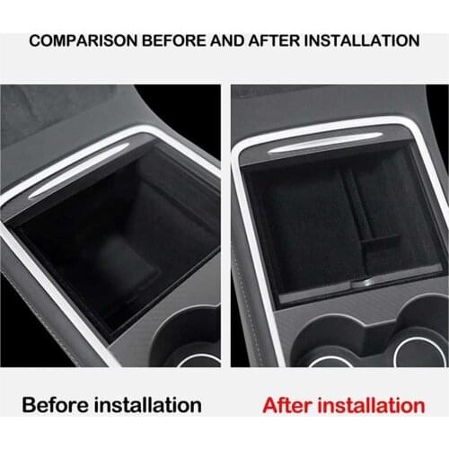 1 PCS Storage Box 400ml Accessories Black Console Organizer Flocking/abs