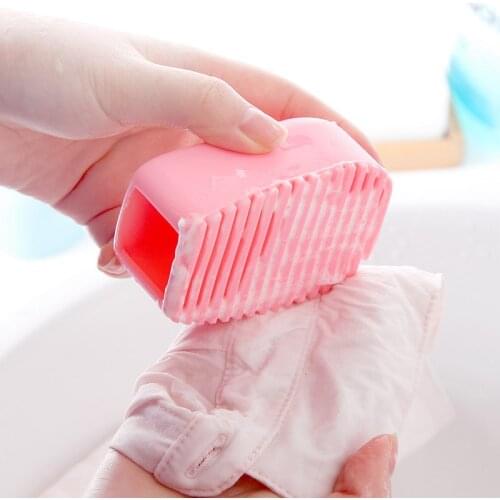1pc Non-slip Plastic Mini Washboard Laundry Wash Board Small Washboard Silicone Handheld Washboard