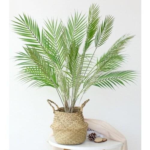 123cm Tropical Palm Plants Large Artificial Tree Branches Plastic Fake Leaves Green Monstera For Home Garden Room Office Decor