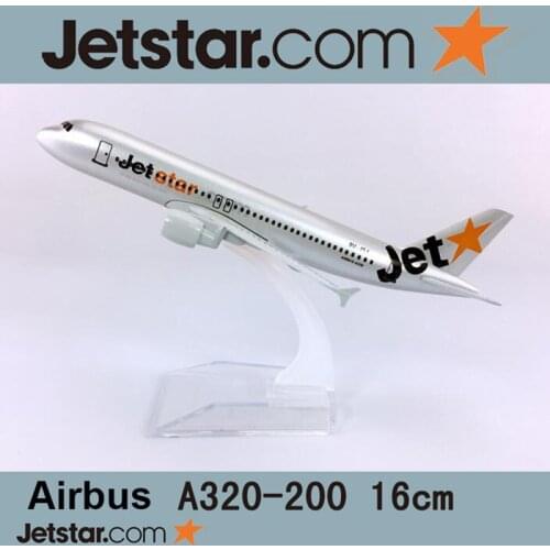 16CM 1:400 Scale JETSTAR Airline Airbus A320-200 Model with Base Alloy Aircraft Plane Collectible Display Toys Model Collection