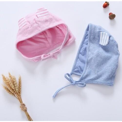2pcs baby hat kids cotton baby clothes children girls & boys hat with string all seasons children pink hat unisex baby ear hat
