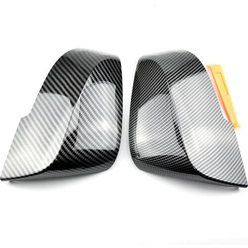 2 pieces Rearview Mirror Cover Cap Carbon Black for BMW Series 1 2 3 4 X M 220i 328i 420i F20 F21 F22 F23 F30 F32 F33 F36 X1