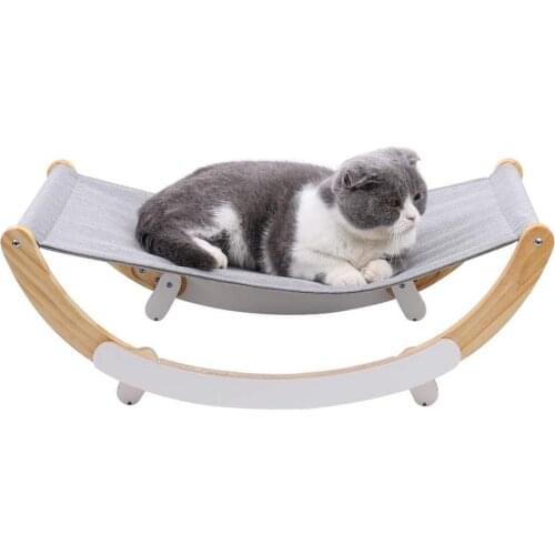 2 in 1 Pet Cradle and Hammock Cat Hammock Wooden Pet Bed Cat Bed Cats’ Furniture For Pet Supplies #20