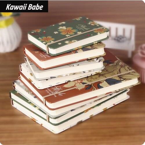 2021 Kawaii Vintage Flower Strappy Notebook Journal Bullet Monthly Weekly Planner Agenda Office School Stationery Budget Book