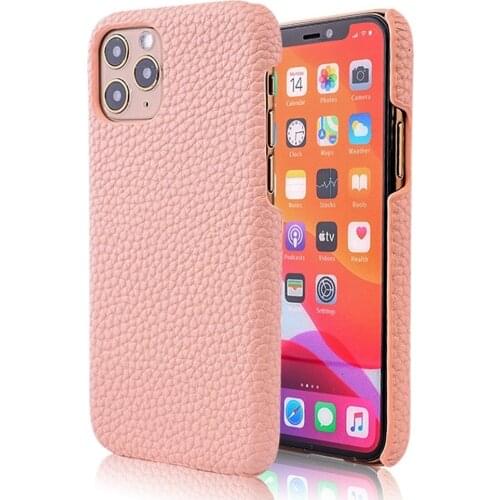 Factory Customized Leather Phone Case for Iphone12pro11xs Maximum 6s78 Pu Litchi Pattern All-Inclusive Protective Leather Case