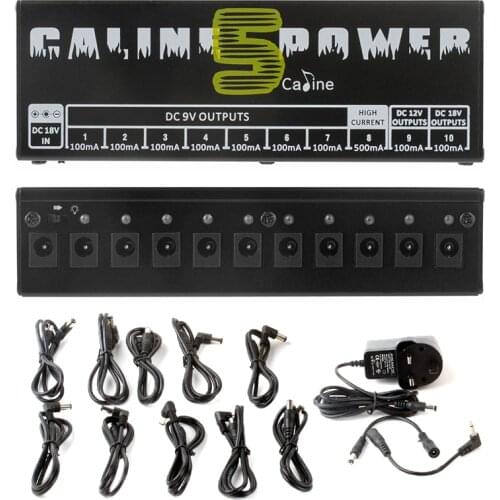 Caline CP-05 Guitar Effect Pedal Power Supply EU US AU UK Plug 10 Isolated Output Power Tuner Pedal board Guitar accessories