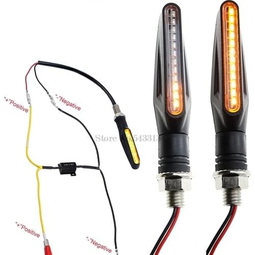 100% decoder LED Motorcycle Turn signals For Gsxr 1000 K8 F650Gs Fzr Honda Cb 190R Er6N Kawasaki Bmw Water Flowing cover