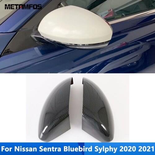 For Nissan Sentra Bluebird Sylphy Almera 2020 2021 Rearview Side View Door Mirror Cover Trim Decoration Chrome Car Accessories