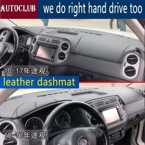 For Vw Volkswagen Tiguan 2007-2016 Leather Dashmat Dashboard Cover Car Pad Dash Mat SunShade Carpet Cover Car 2008 2009 52010