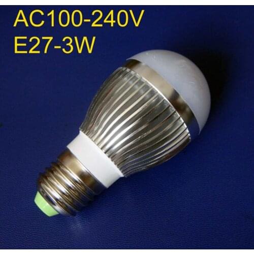 E27 high power led bulbs 3W LED 3*1W E27 light free shipping 2pcs/lot