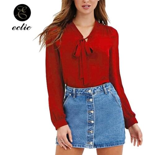 ECTIC Blouses With Bow