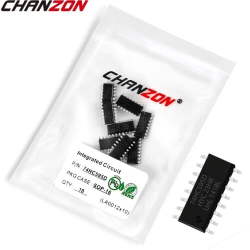10PCS SN74HC595D SOP16 74HC595D 74HC595 IBUW SN74HC595DR SMD Logic IC Integrated Circuit Electronic Semiconductor New Original