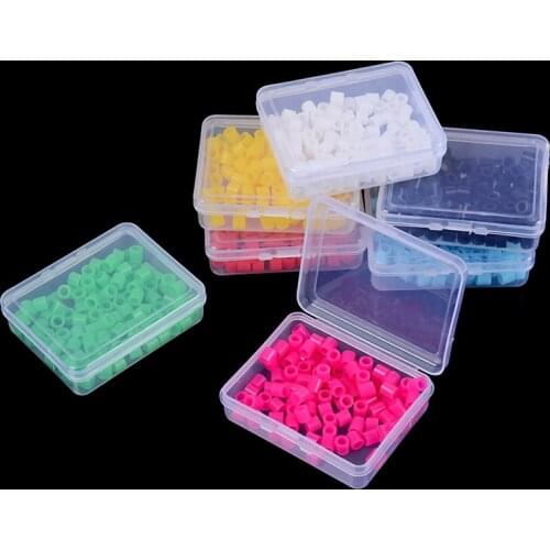 Lab Instrument Code Rings Orthodontic Circle Multi-Color Silicone For Dental 100pcs