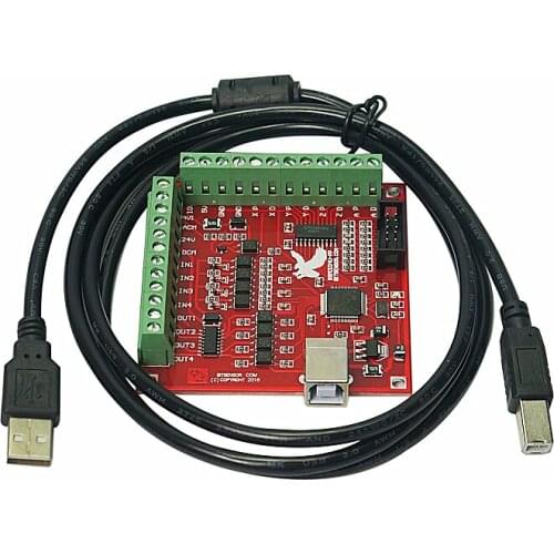 USB MACH3 100Khz 12-24V Breakout Board 4 Axis Interface Driver Motion Controller for CNC Servo Stepper Motor Engraving Machine