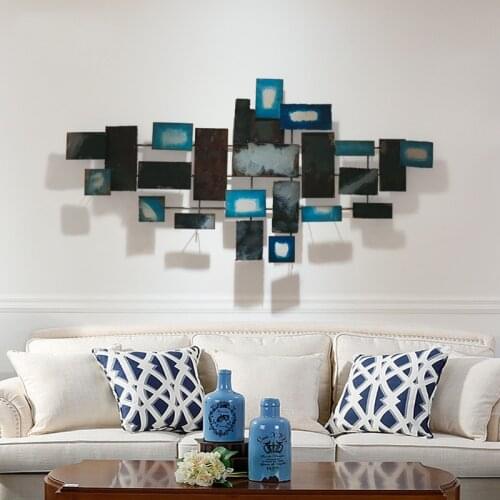 European Style Wrought Iron Wall Decoration Creative Three-dimensional Wall Decoration Loft Living Room Wall Decoration