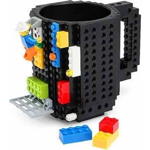 Creative Coffee Mug Travel Cup Assembly Cup Coffee Jigsaw Puzzle Building Gift Dinnerware Set for Child Drink Mixing