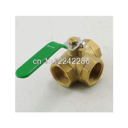 Female Brass Ball Valve Three Way 1" BSPP Connection