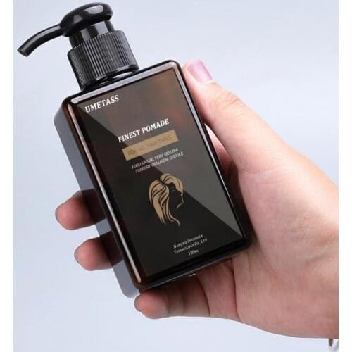 100ML 150ML 280ML Square PET Soap Bottle Bathroom Shower Gel Refillable Bottle Shampoo Hair Conditioner Lotions Press Dispenser