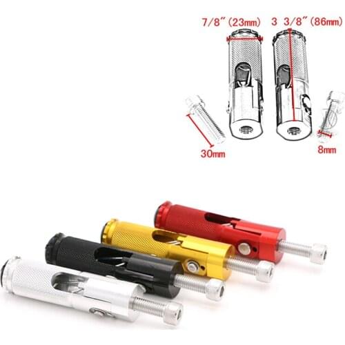 Motorcycle Folding Footrests Scooter Vintage Foot Peg Retro Black Gold Silver Racing Motor Footrest Universal Moto Foot Pegs