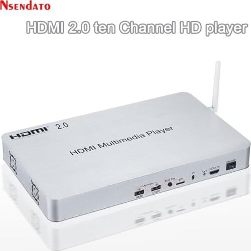 10 ways HDMI Media Video player 4K 60Hz HDMI HDR TV Multimedia Video Streamer Screen Cast TV Box for TV Store Video Presentation