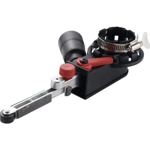 New DIY Sander Machine with 20pcs Sanding Belt Adapter Head Converter Bandfile Belt Sander for M10 Electric Angle Grinder