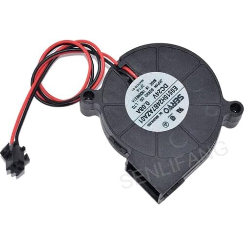 NEW for E0515H24B7AZA01 DC 24V 0.08A 50x50x15mm 2-Wire Server Cooling Fan