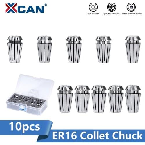XCAN Spring Collet Chuck ER16 10pcs 1-10mm AA Level ER Chuck for CNC Engraving Machine Lathe Milling Tool Holder
