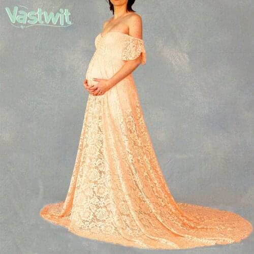 Maternity Long Dress For Photo Shoot Pregnancy Dress Pregnant Women Elegant Lace Maxi Gown Dresses Photography Prop Baby Shower