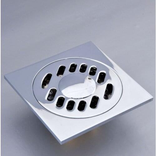 Polished Chrome Brass Bathroom Floor Anti-odor and Insect-Proof Shower Washing Machine Drain Dhr091