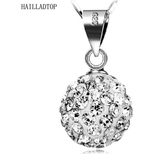 Shambhala Ball Full Crystal Pendent Necklace Fashion Jewelry Pendant Necklace Shamball Disco Balls Jewel Necklaces&Pendants