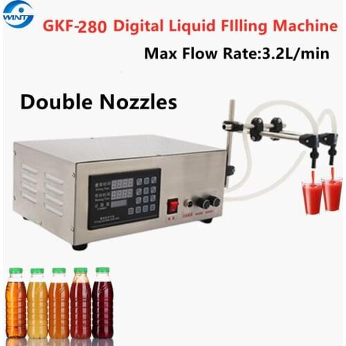 Smalll Digital Diaphragm pump Control Liquid Filling Machine Quantitative 5-3500ml Bottle Pedal Filler For essential Oil GFK-280