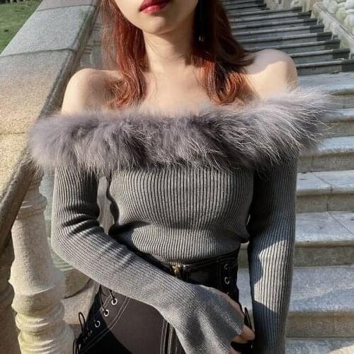 Женские пуловеры с открытыми плечами WICCON China At AliExpress