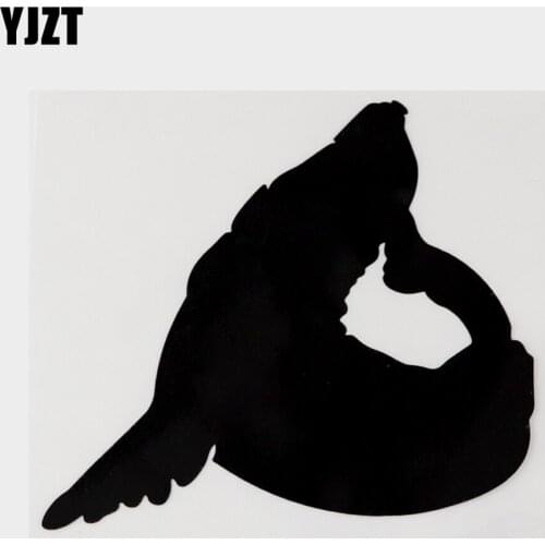 YJZT 13.6CM×11.3CM Personality Marine Animal Seals Decal Car Sticker Black/Silver Vinyl 18A-0156