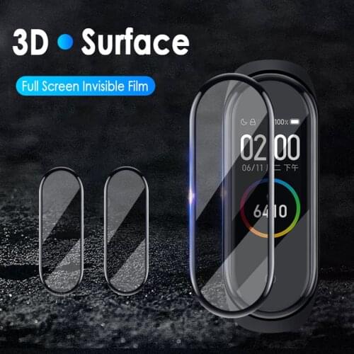 2PCS 3D Protective Glass for Xiaomi mi band 6 5 4 glass film Mi band6 Smart Watch band 4 5 6 Soft Screen Protector Film