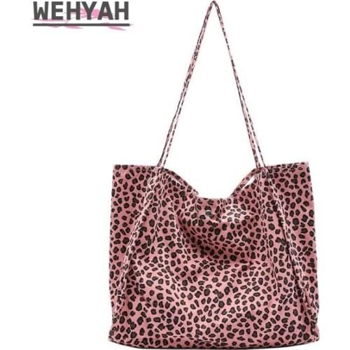 Wahyah Canvas Tote Bags for Women Bags Oversize Bag Retro Fashion Leopard Bag Mummy bag Women Clutch Purses and Handbags ZY014
