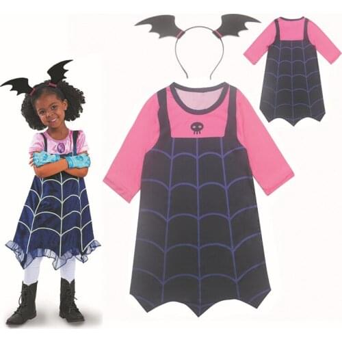 Girl Vampirina Cosplay Costumes Children Summer Vampire Dress up Halloween Girls Dresses Carnival Party Christmas Birthday Gifts
