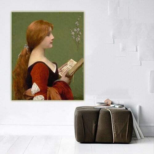 Jules Joseph Lefebvre《Jeanne La Rousse》Canvas Oil Painting Artwork Aesthetic Poster Picture Wall Hanging Decor Home Decoration