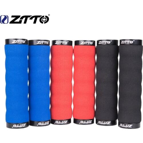 ZTTO MTB/road Comfortable Sponge Shock-Proof Anti-Slip Lock Grips For Mountain Bike Bicycle With Bar Plug 1Pair Bicycle Parts