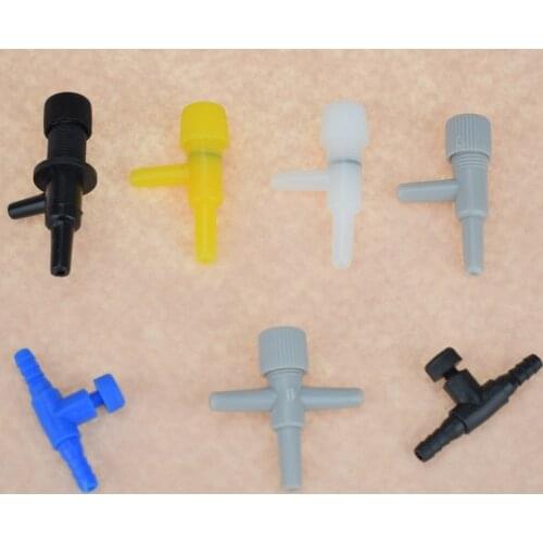 10pcs/lot Colorful Adjustable Air Pump Switch Valve 2/3 Ways For Fish Tank Aquarium Air Pump Accessories 4*6mm Hose AA011
