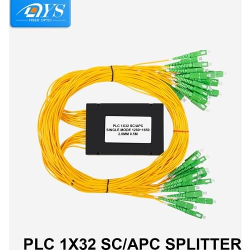 2pcs 1x32 SC APC SC UPC Type PLC Splitter box PLC ABS Fiber Optical Telecom Splitter Connector box 2.0mm Fiber
