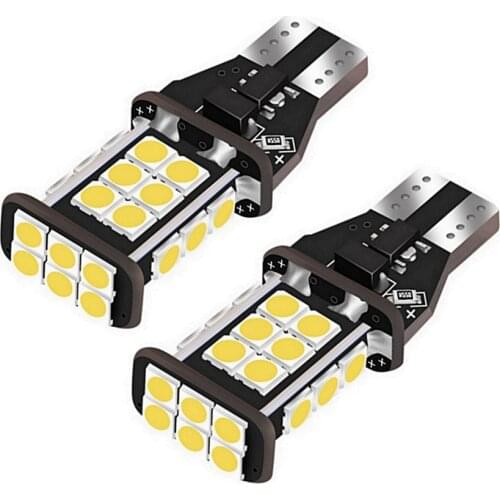 2PCS T15 W16W 921 912 Super Bright 1200Lm 3030 SMD LED CANBUS NO OBC ERROR Car Backup Reserve Lights Bulb Tail Lamp Xenon White