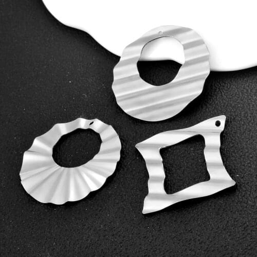 20Pcs New Stainless Steel High Quality Geometric DIY Dangle Ear Link Connectors Earring For Women Jewelry Making Supplies