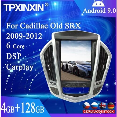 4+128G Android 9.0 For Cadillac SRX 2009-2012 Tesla Style Car GPS Navigation Radio Multimedia Player Auto Stereo Head Unit Audio