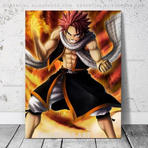 Fairy Tail Natsu Dragneel Anime Poster Canvas Wall Art Painting Decor Pictures Bedroom Study Living Room Home Decoration Prints