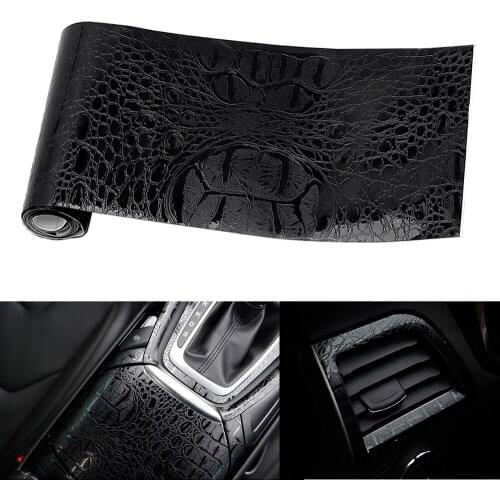 150*10cm Automotive Interior Stickers Car Sticker Wrap Film Simulation Crocodile Styling Leather Texture Interior Decor Decals