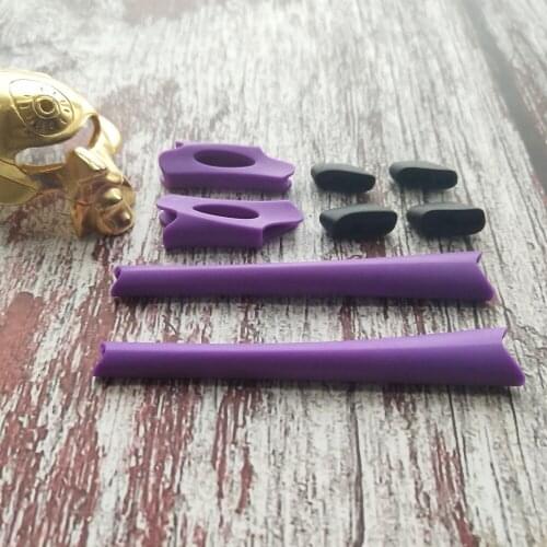 Glintbay 100% Precise-Fit Rubber Kit Earsocks & Nose Pads for-Oakley Flak Jacket XLJ - Purple