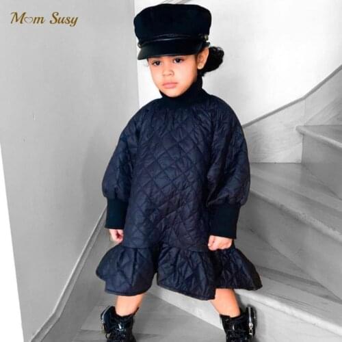 Baby Girl Princess Cotton Dress Ruffle Spring Autumn Winter Infant Toddler Girl Latern Sleeve Hoodie Dress Girls Clothes 1-10Y