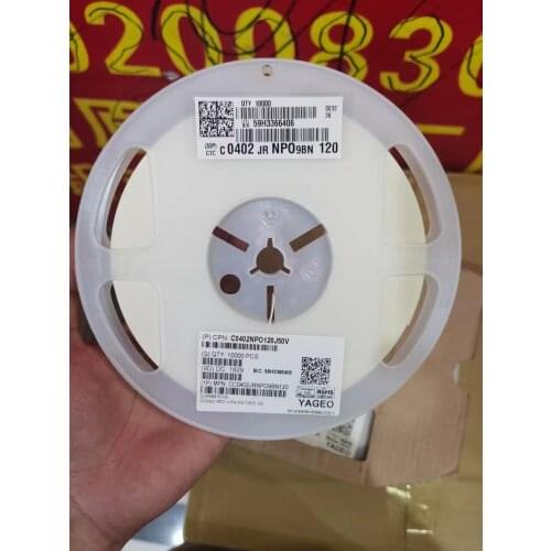 CC0402JRNPO9BN120 SMD capacitor 0402 NPO COG J file 5% 50V 12P PF Professional component supplier, contact me for more models