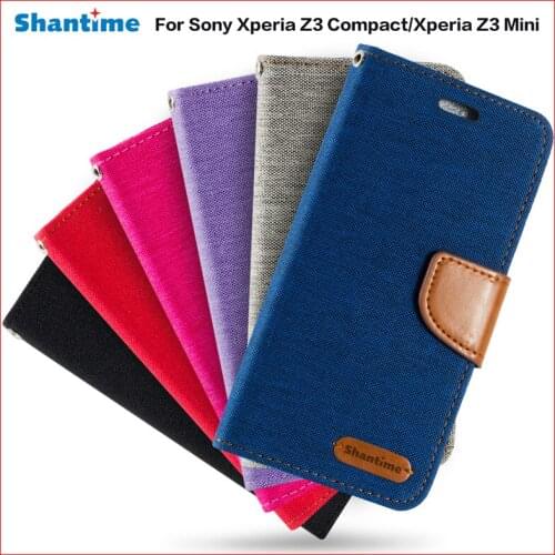 Leather Wallet Case For Sony Xperia Z3 Compact Flip Case Tpu Soft Silicone Back Cover For Sony Xperia Z3 Mini Business Book Case