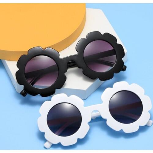 Round Children Sunglasses UV400 Protection Cute Sun Flower Sunglasses for Baby Kids Costume Accessory Outdoor Travel Eyewear